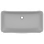 Lavabo de lujo de cerámica rectangular gris claro mate 71x38 cm de vidaXL, Lavabos - Ref: Foro24-146960, Precio: 83,08 €, Des...