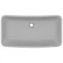Matte light gray rectangular ceramic luxury washbasin 71x38 cm by vidaXL, Sinks - Ref: Foro24-146960, Price: 82,11 €, Discoun...