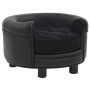 Sofá para perros felpa y cuero sintético negro 48x48x32 cm de vidaXL, Camas para perros - Ref: Foro24-170957, Precio: 94,37 €...