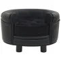 Sofá para perros felpa y cuero sintético negro 48x48x32 cm de vidaXL, Camas para perros - Ref: Foro24-170957, Precio: 92,47 €...