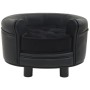 Sofá para perros felpa y cuero sintético negro 48x48x32 cm de vidaXL, Camas para perros - Ref: Foro24-170957, Precio: 94,37 €...