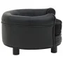 Sofá para perros felpa y cuero sintético negro 48x48x32 cm de vidaXL, Camas para perros - Ref: Foro24-170957, Precio: 92,47 €...