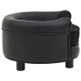 Sofá para perros felpa y cuero sintético negro 48x48x32 cm de vidaXL, Camas para perros - Ref: Foro24-170957, Precio: 94,37 €...