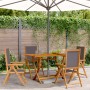 Sillas de jardín reclinables 4 uds tela madera maciza antracita de , Sillas de jardín - Ref: Foro24-3214541, Precio: 296,67 €...