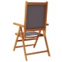 Sillas de jardín reclinables 4 uds tela madera maciza antracita de , Sillas de jardín - Ref: Foro24-3214541, Precio: 296,67 €...