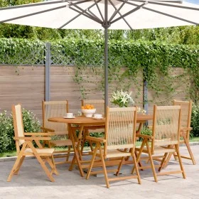 Sillas de jardín reclinables 6 uds madera maciza acacia beige de , Sillas de jardín - Ref: Foro24-3214536, Precio: 496,71 €, ...
