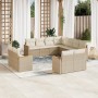 Set de sofás de jardín 11pzas con cojines ratán sintético beige en Conjuntos de jardín | Comprar online en Foru.es