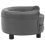 Sofá para perros felpa y cuero sintético gris 48x48x32 cm de vidaXL, Camas para perros - Ref: Foro24-170956, Precio: 85,55 €,...