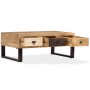 Mesa de centro con 3 cajones madera maciza de mango 90x50x35 cm en Mesas de centro | Comprar online en Foru.es