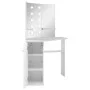 Eck-Schminktisch, Schminktisch mit weißem LED-Licht von vidaXL, Schlafzimmerkommoden - Ref: Foro24-288450, Preis: 170,99 €, R...