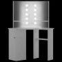 Tocador de esquina mesa de maquillaje con luz LED blanca de vidaXL, Tocadores para dormitorios - Ref: Foro24-288450, Precio: ...