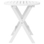 Mesa de jardín plegable madera maciza de acacia blanco Ø 46 cm de , Mesas de jardín - Ref: Foro24-312117, Precio: 49,54 €, De...