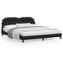 Estructura de cama con cabecero cuero sintético negro 180x200cm de , Camas y somieres - Ref: Foro24-3208110, Precio: 235,21 €...
