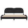 Estructura de cama con cabecero cuero sintético negro 180x200cm de , Camas y somieres - Ref: Foro24-3208110, Precio: 235,21 €...