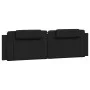 Bed frame with synthetic leather headboard black 180x200cm by , Beds and slatted bases - Ref: Foro24-3208110, Price: 235,56 €...