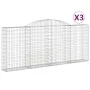 Cestas gaviones 3 uds forma de arco hierro 300x30x120/140 cm de , Maceteros y jardineras - Ref: Foro24-3146540, Precio: 398,8...