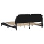 Estructura de cama con cabecero cuero sintético negro y blanco de , Camas y somieres - Ref: Foro24-3208115, Precio: 237,35 €,...