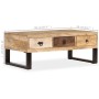 Mesa de centro con 3 cajones madera maciza de mango 90x50x35 cm en Mesas de centro | Comprar online en Foru.es