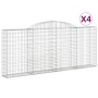 Cestas de gaviones 4 uds forma de arco hierro 300x30x120/140 cm de , Maceteros y jardineras - Ref: Foro24-3146541, Precio: 50...
