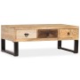 Mesa de centro con 3 cajones madera maciza de mango 90x50x35 cm en Mesas de centro | Comprar online en Foru.es
