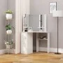 Mesa tocador de maquillaje de esquina blanca de vidaXL, Tocadores para dormitorios - Ref: Foro24-288451, Precio: 151,86 €, De...