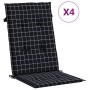 Cojines para sillas de respaldo alto 4 uds tela negra a cuadros de , Cojines para sillas y sofás - Ref: Foro24-361257, Precio...