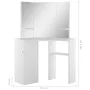 Mesa tocador de maquillaje de esquina blanca de vidaXL, Tocadores para dormitorios - Ref: Foro24-288451, Precio: 151,86 €, De...