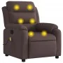 Sillón de masaje reclinable de tela marrón oscuro de , Sillones - Ref: Foro24-373479, Precio: 247,70 €, Descuento: %