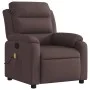 Sillón de masaje reclinable de tela marrón oscuro de , Sillones - Ref: Foro24-373479, Precio: 247,70 €, Descuento: %