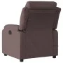 Sillón de masaje reclinable de tela marrón oscuro de , Sillones - Ref: Foro24-373479, Precio: 247,70 €, Descuento: %