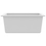 Fregadero de cocina con rebosadero granito blanco de vidaXL, Fregaderos - Ref: Foro24-147076, Precio: 164,92 €, Descuento: %