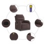 Sillón de masaje reclinable de tela marrón oscuro de , Sillones - Ref: Foro24-373479, Precio: 253,50 €, Descuento: %