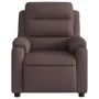 Sillón de masaje reclinable de tela marrón oscuro de , Sillones - Ref: Foro24-373479, Precio: 247,70 €, Descuento: %