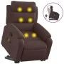 Silla de masaje reclinable de pie de tela marrón oscuro de , Sillones - Ref: Foro24-3204997, Precio: 326,45 €, Descuento: %