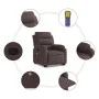 Silla de masaje reclinable de pie de tela marrón oscuro de , Sillones - Ref: Foro24-3204997, Precio: 326,45 €, Descuento: %