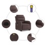 Silla de masaje reclinable de pie de tela marrón oscuro de , Sillones - Ref: Foro24-3204997, Precio: 311,08 €, Descuento: %
