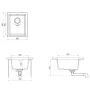 Kitchen sink with white granite overflow by vidaXL, Sinks - Ref: Foro24-147076, Price: 168,52 €, Discount: %