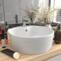 Lavabo lujo con rebosadero cerámica blanco mate 36x13 cm de vidaXL, Lavabos - Ref: Foro24-147031, Precio: 78,15 €, Descuento: %