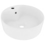 Lavabo lujo con rebosadero cerámica blanco mate 36x13 cm de vidaXL, Lavabos - Ref: Foro24-147031, Precio: 78,15 €, Descuento: %