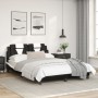 Estructura cama cabecero cuero sintético negro blanco 140x200cm de , Camas y somieres - Ref: Foro24-3208101, Precio: 197,82 €...