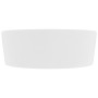 Lavabo lujo con rebosadero cerámica blanco mate 36x13 cm de vidaXL, Lavabos - Ref: Foro24-147031, Precio: 78,15 €, Descuento: %