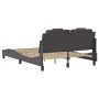 Estructura de cama con cabecero cuero sintético gris 140x200cm de , Camas y somieres - Ref: Foro24-3208099, Precio: 189,98 €,...