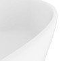 Lavabo lujo con rebosadero cerámica blanco mate 36x13 cm de vidaXL, Lavabos - Ref: Foro24-147031, Precio: 78,15 €, Descuento: %