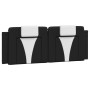 Estructura cama con LED cuero sintético negro blanco 140x200 cm de , Camas y somieres - Ref: Foro24-3214027, Precio: 206,61 €...