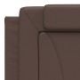 Estructura cama con luces LED cuero sintético marrón 180x200 cm de , Camas y somieres - Ref: Foro24-3214038, Precio: 212,46 €...
