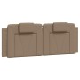 Estructura de cama con LED cuero sintético capuchino 140x190 cm de , Camas y somieres - Ref: Foro24-3214019, Precio: 190,89 €...