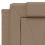 Estructura de cama con LED cuero sintético capuchino 140x190 cm de , Camas y somieres - Ref: Foro24-3214019, Precio: 190,89 €...