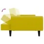 Sofá cama de 2 plazas con taburete terciopelo amarillo de , Sofás - Ref: Foro24-3216254, Precio: 311,35 €, Descuento: %