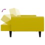 Sofá cama de 2 plazas con taburete terciopelo amarillo de , Sofás - Ref: Foro24-3216254, Precio: 317,67 €, Descuento: %