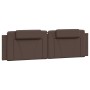 Cama con colchón cuero sintético marrón 180x200 cm de , Camas y somieres - Ref: Foro24-3208812, Precio: 412,17 €, Descuento: %